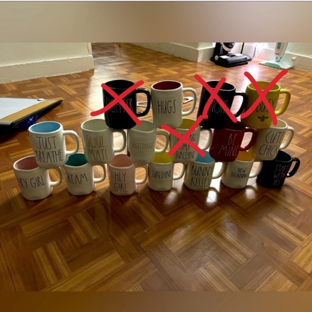 Rae Dunn cups bundle